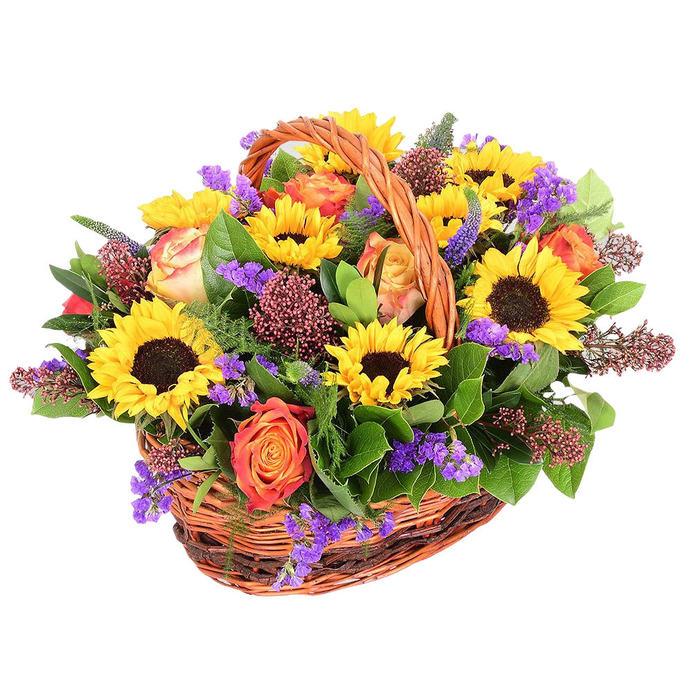 Цветы в корзинке «Радость»
